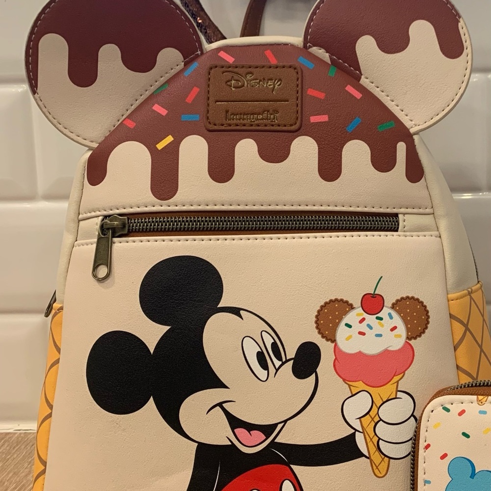 Disney Loungefly Mickey Mouse Ice Cream Backpack